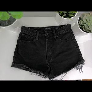 Black high waisted jean shorts